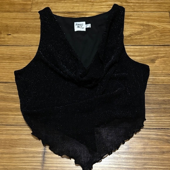 Princess Polly Tops - Princess Polly size 6 Sparkle Top in Black